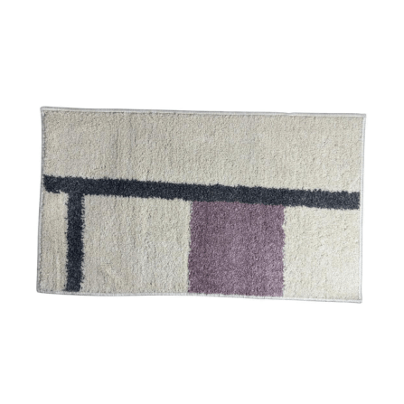 พรมเช็ดเท้า JKLOVEHOME DOORMAT SERIES 033 40X70 ซม. สีเบจ/สีม่วง_0